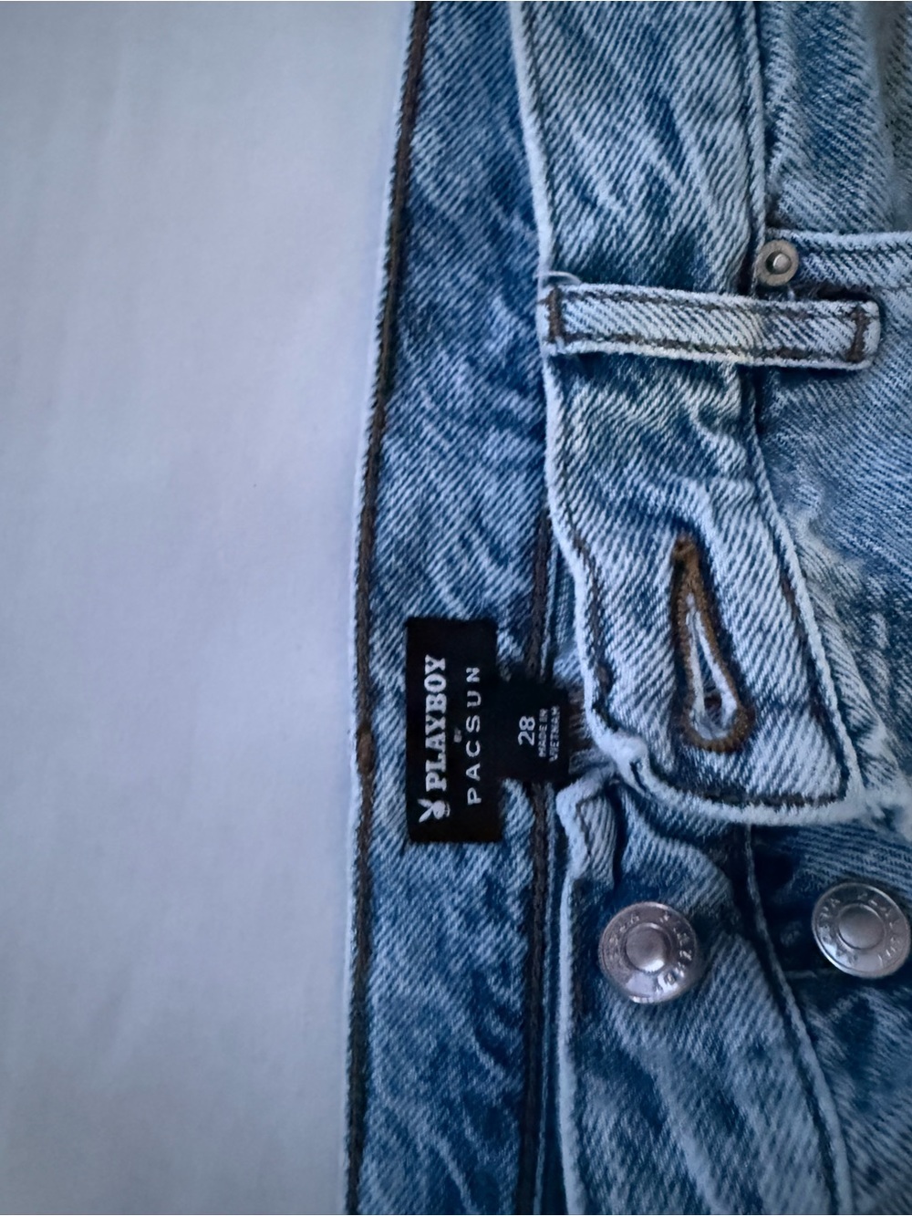 PLAYBOY Light Blue Boot Cut Jeans with White Logo - Picture 6 of 10